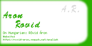 aron rovid business card