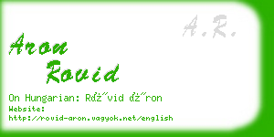 aron rovid business card